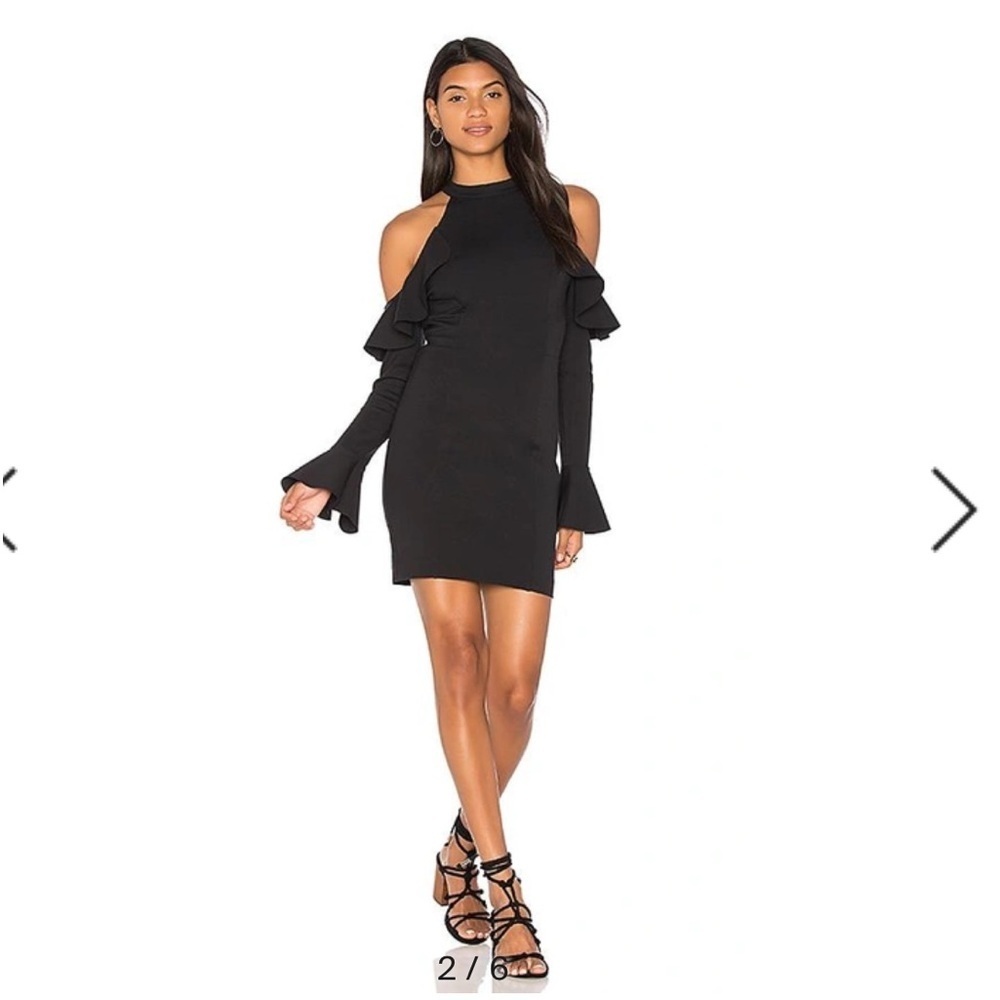 FREE PEOPLE Black Sweet Talk Cold Shoulder Dress Small S